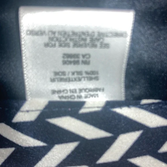 Theory Blue and White Patterned 100 silk Trousers - Picture 4 of 7